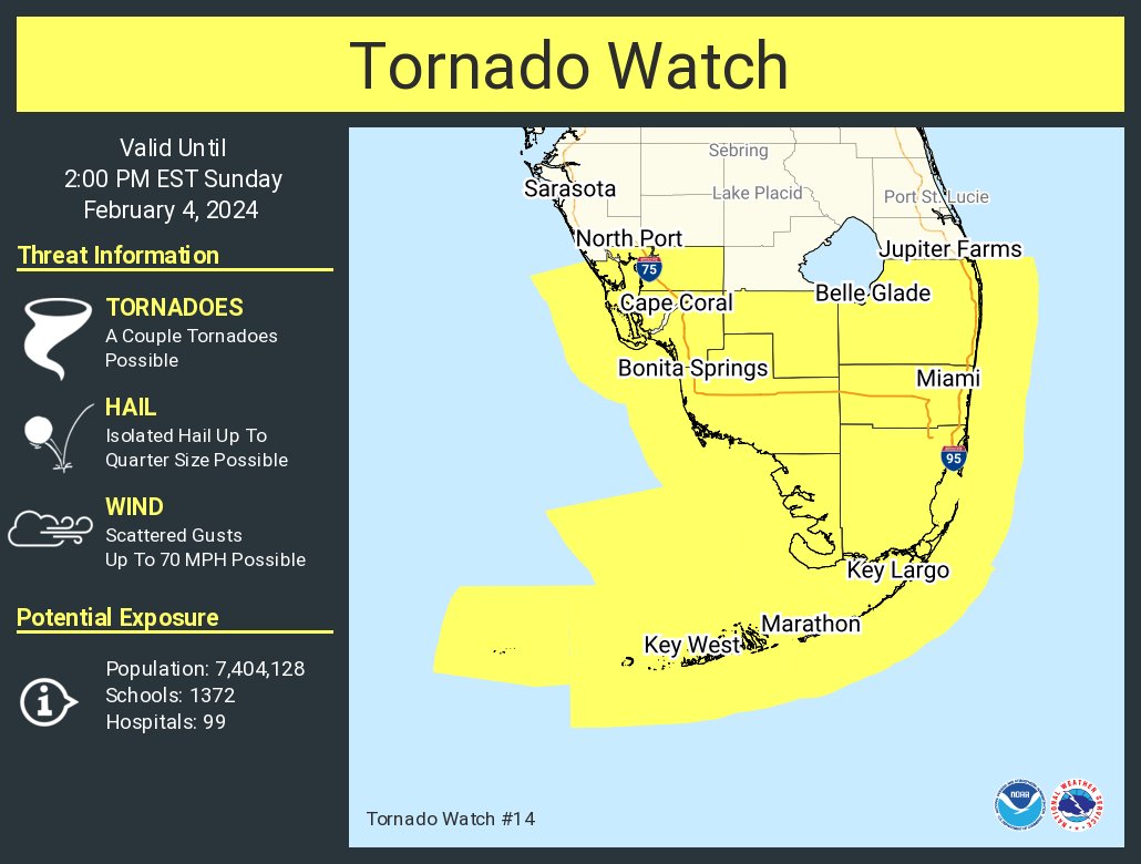 Tornado Watch Issued For South Florida