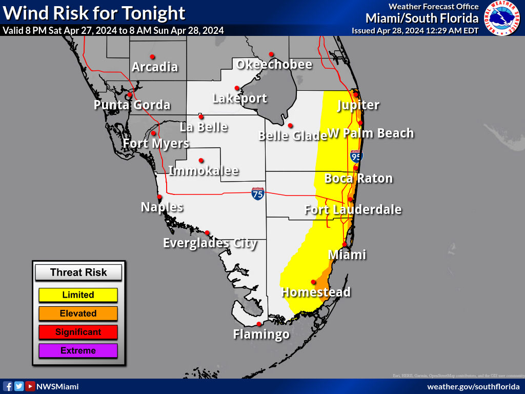 Wind Advisory Issued For Southeast Florida