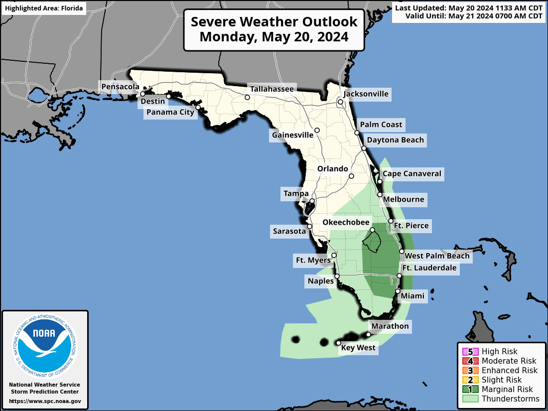 Large Hail, Severe Weather Possible For South Florida