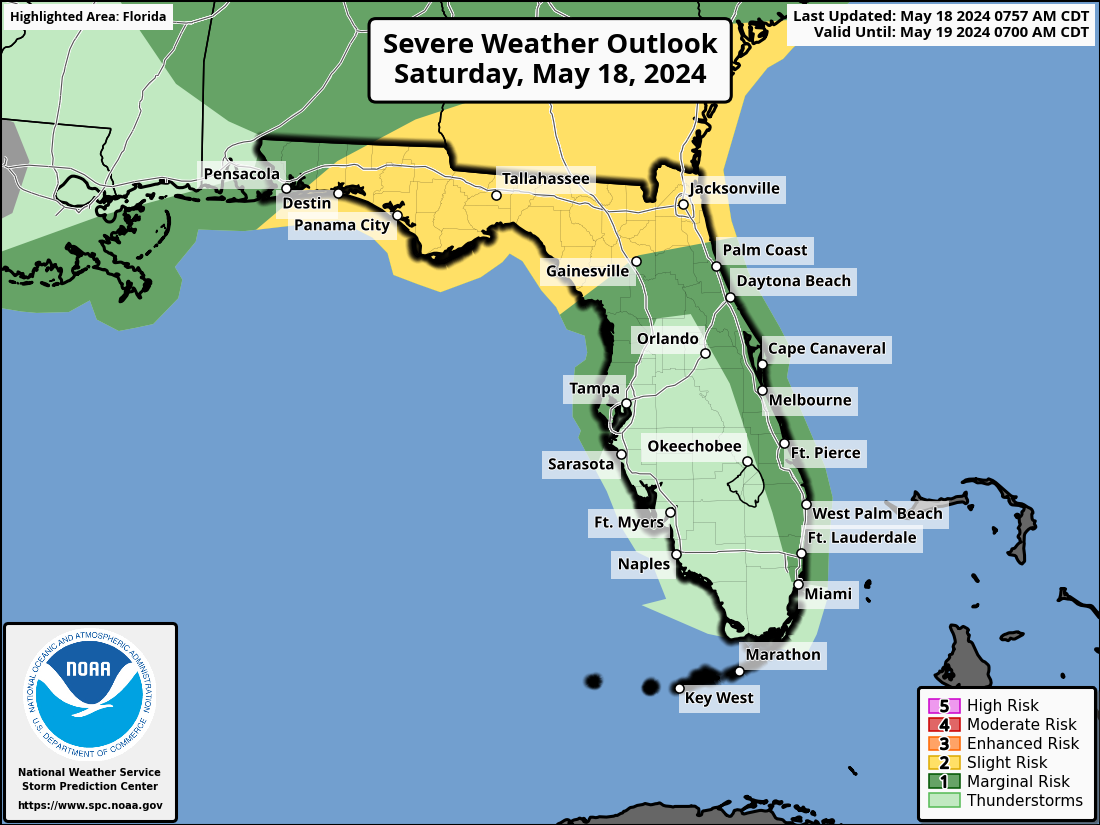 Severe Weather, Hail, Flooding, Tornadoes Possible Across North Florida