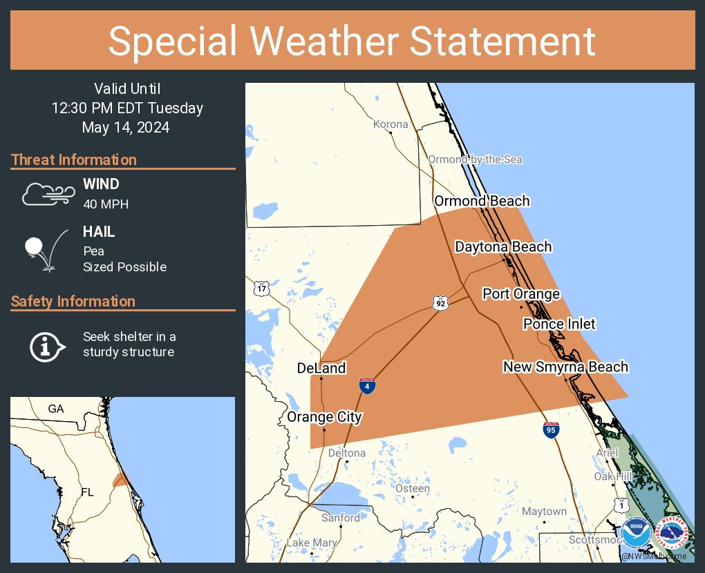 Special Weather Statement For Volusia County