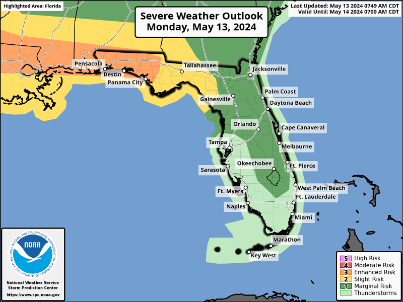 Severe Weather, Hail, Tornadoes Possible Across North Florida