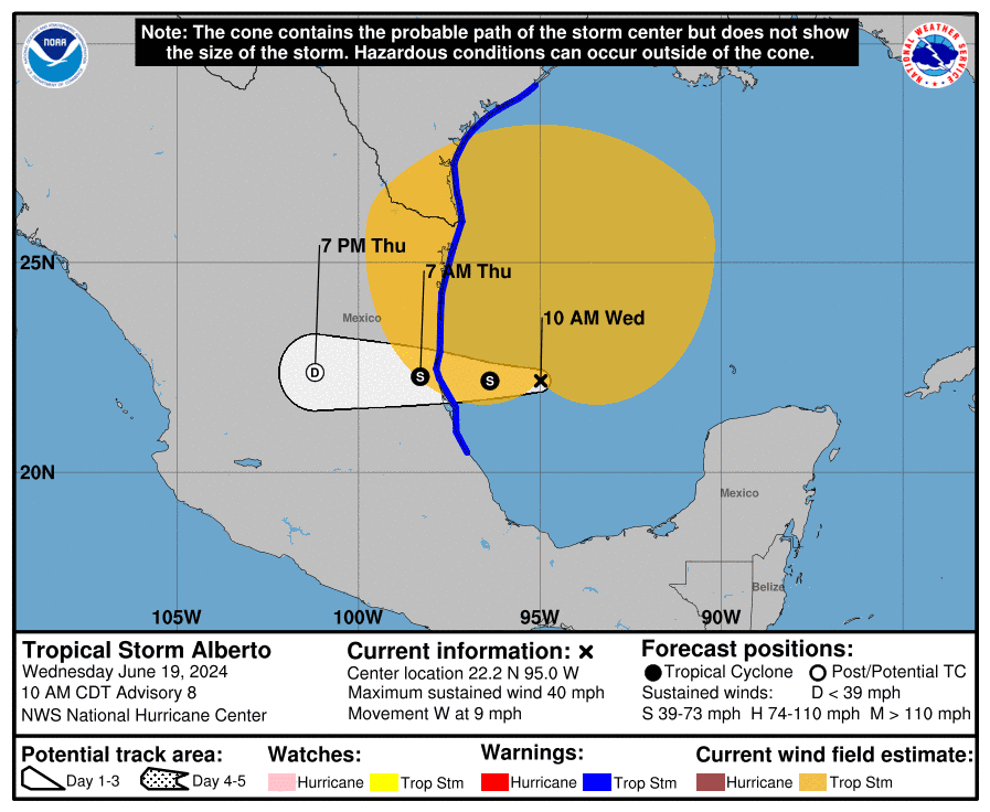 National Hurricane Center: Tropical Storm Alberto Forms