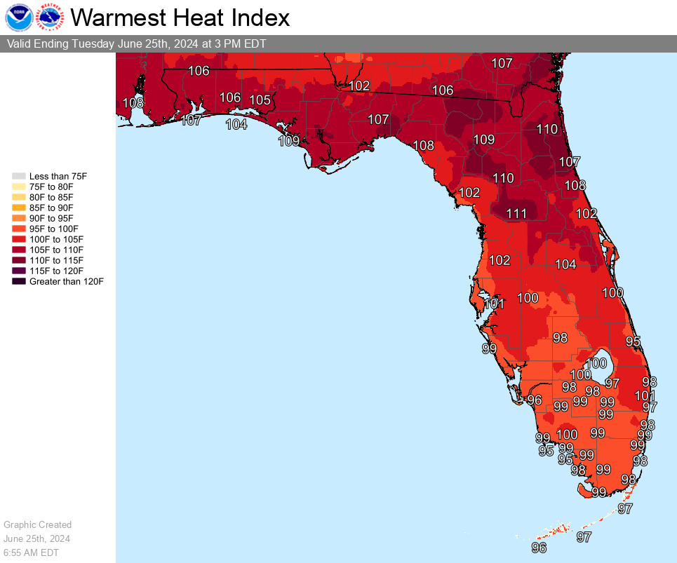 Heat Advisory Across North Florida and Panhandle