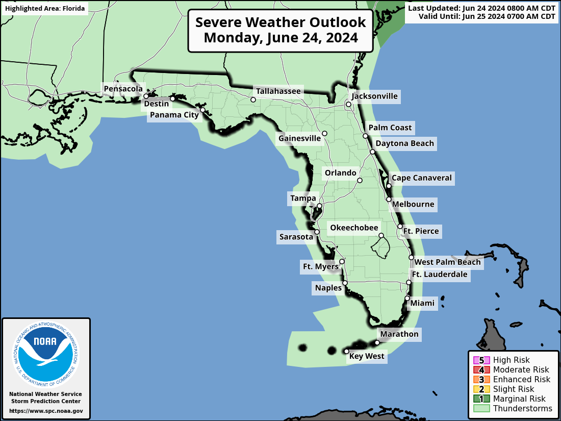 Heat, Thunderstorms For Florida