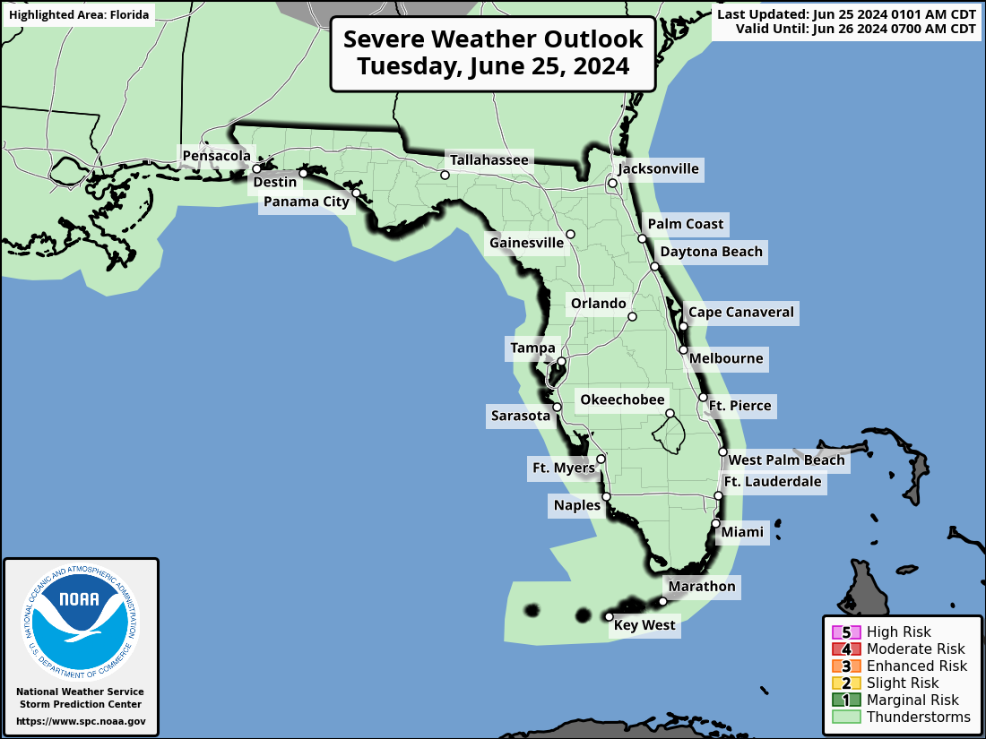 Thunderstorms, Heat For South Florida