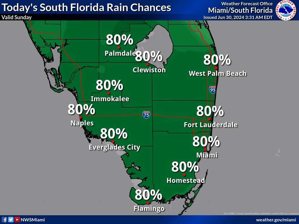 Thunderstorms, Flooding, Waterspouts For South Florida