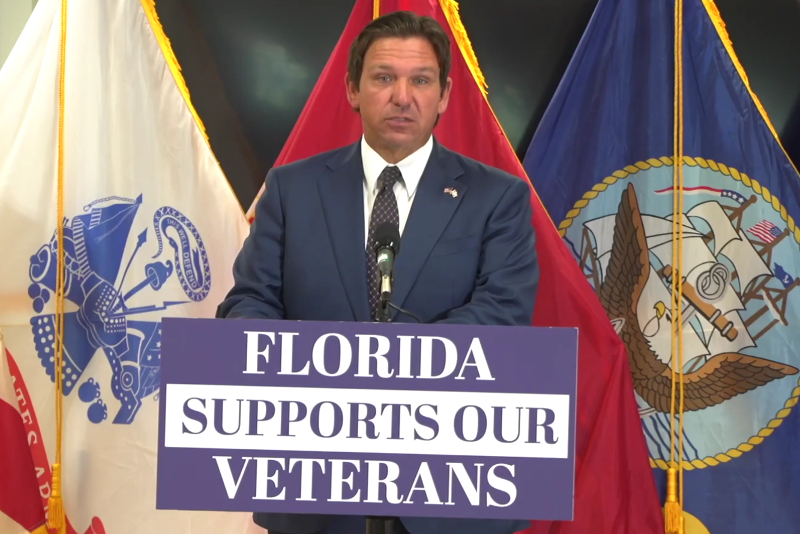 Florida Governor DeSantis Signs Legislation For Veterans Affairs