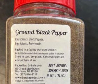 Black Pepper Recall For Salmonella