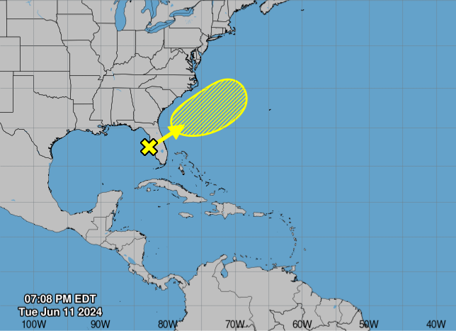 National Hurricane Center: 20% Chance Tropical Cyclone Forms Off Florida