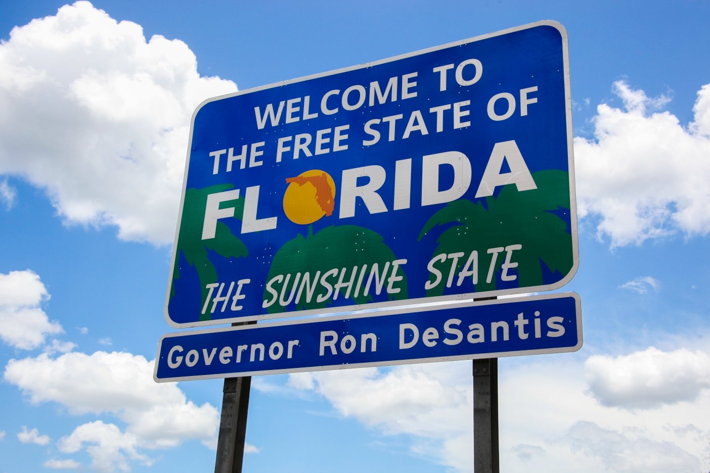 New Sign Welcomes Drivers To “The Free State of Florida “