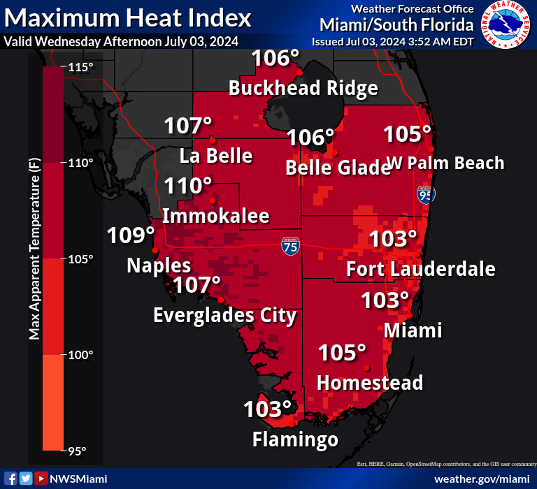 National Weather Service Heat Advisory For South Florida