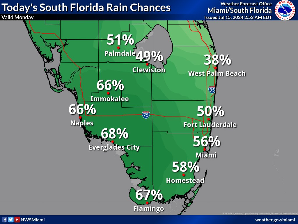 Thunderstorms, Heat Advisory For South Florida