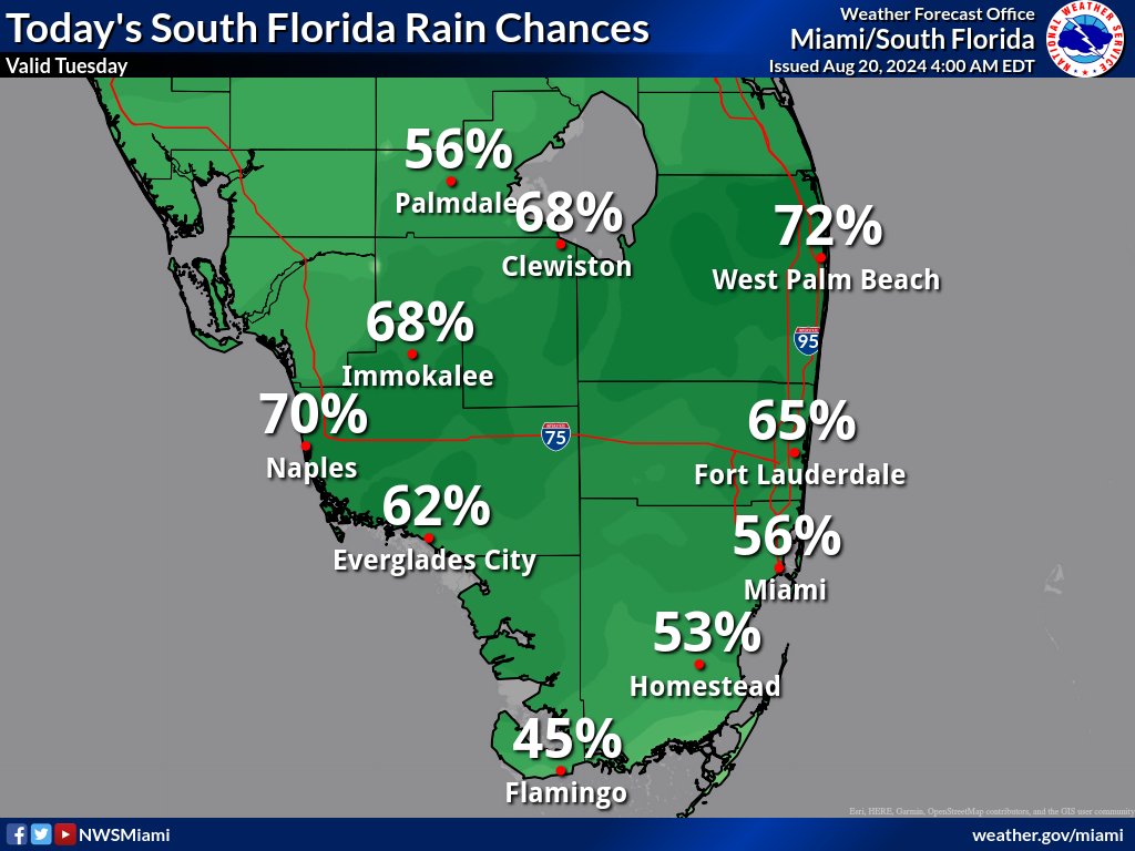 Heat Advisory, Thunderstorms, Coastal Flooding For South Florida