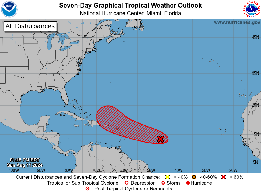 Invest 98L Projected Path Off Florida, Spaghetti Models