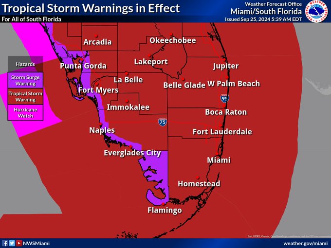 Tropical Storm Warning Issued For South Florida