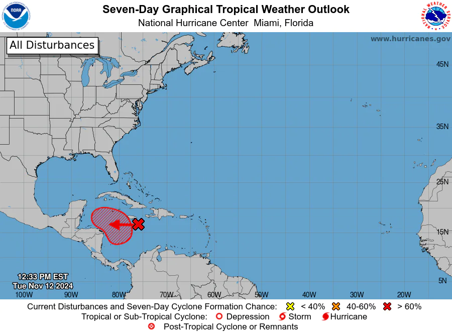 NOAA: 90% Chance Tropical Cyclone Forms Over Caribbean