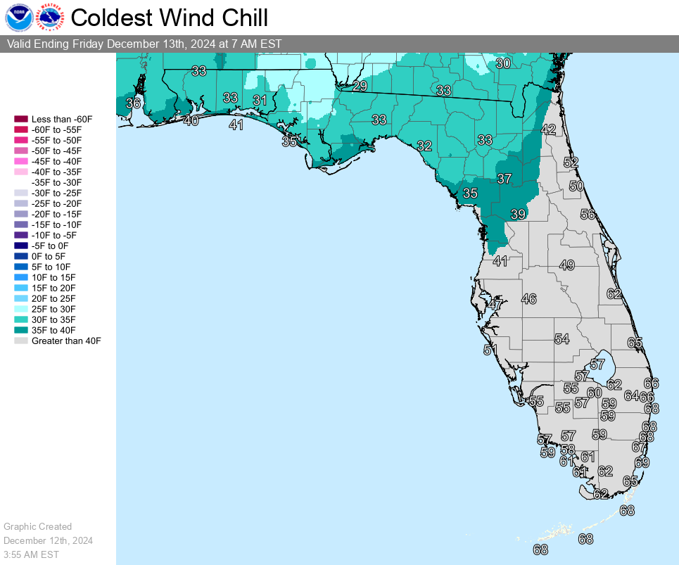 Florida Feels Cold Snap After Front Passes