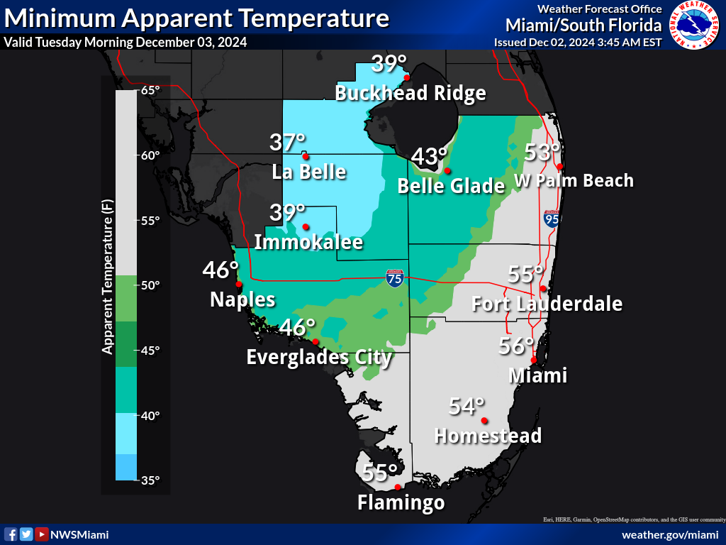 South Florida Weather Monday 12-2-2024