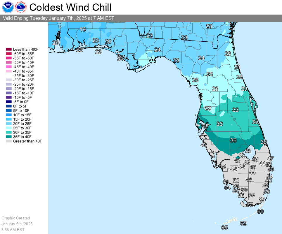 Florida Braces For Plunging Cold Temperatures From Arctic Blast