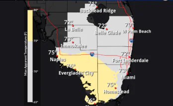 South Florida Weather Forecast Friday, February 21, 2025