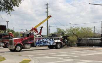 Orange Juice Truck Overturns In Florida