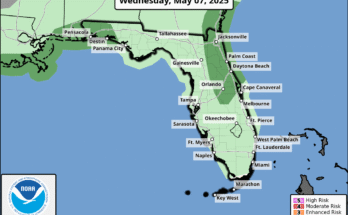 Severe Thunderstorm Risk For North Florida Wednesday