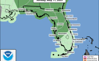 Severe Thunderstorm, Flood Risk For North Florida