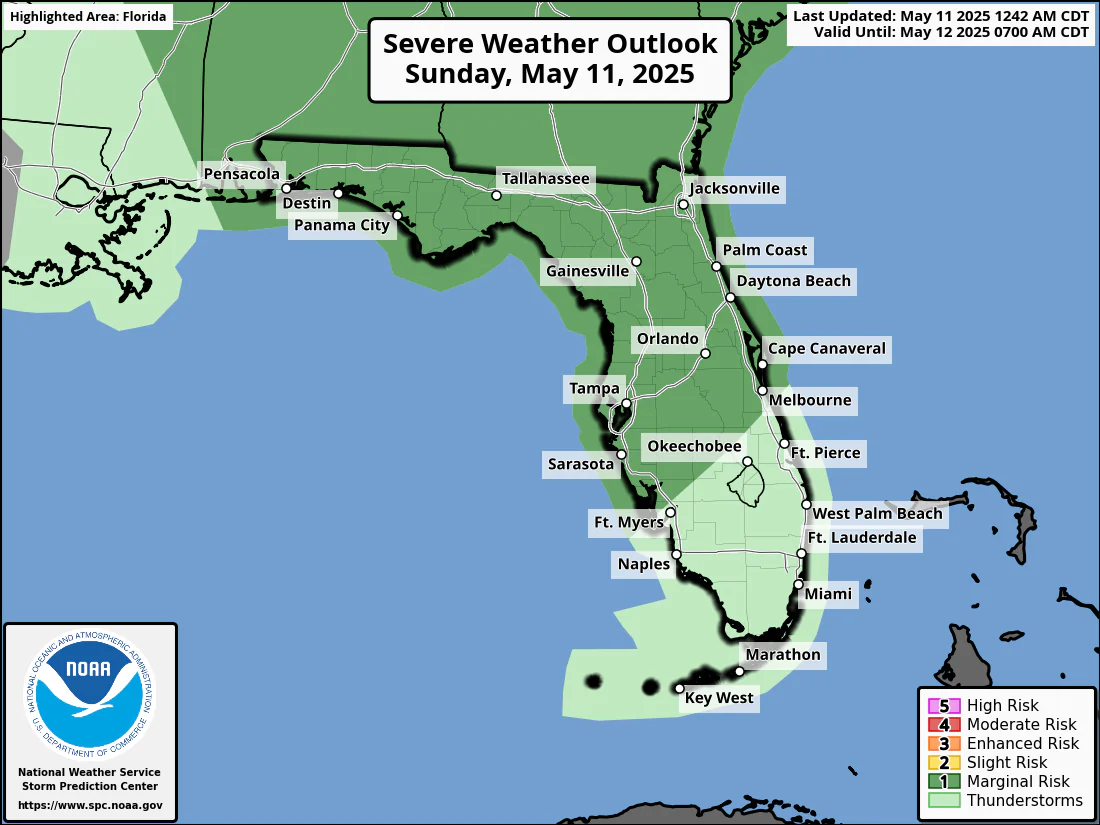 Severe Thunderstorm, Tornado Risk For Tampa Bay, Southwest Florida