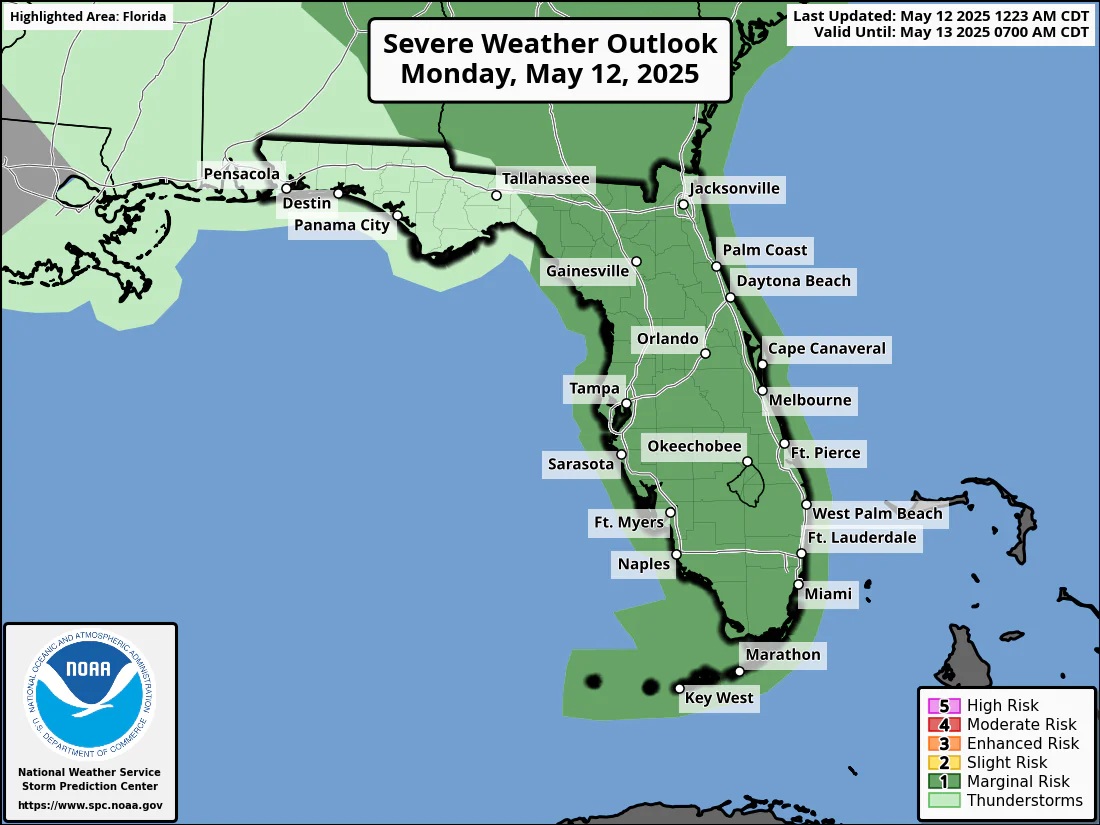 Severe Thunderstorms, Heavy Rainfall For Tampa Bay, Southwest Florida