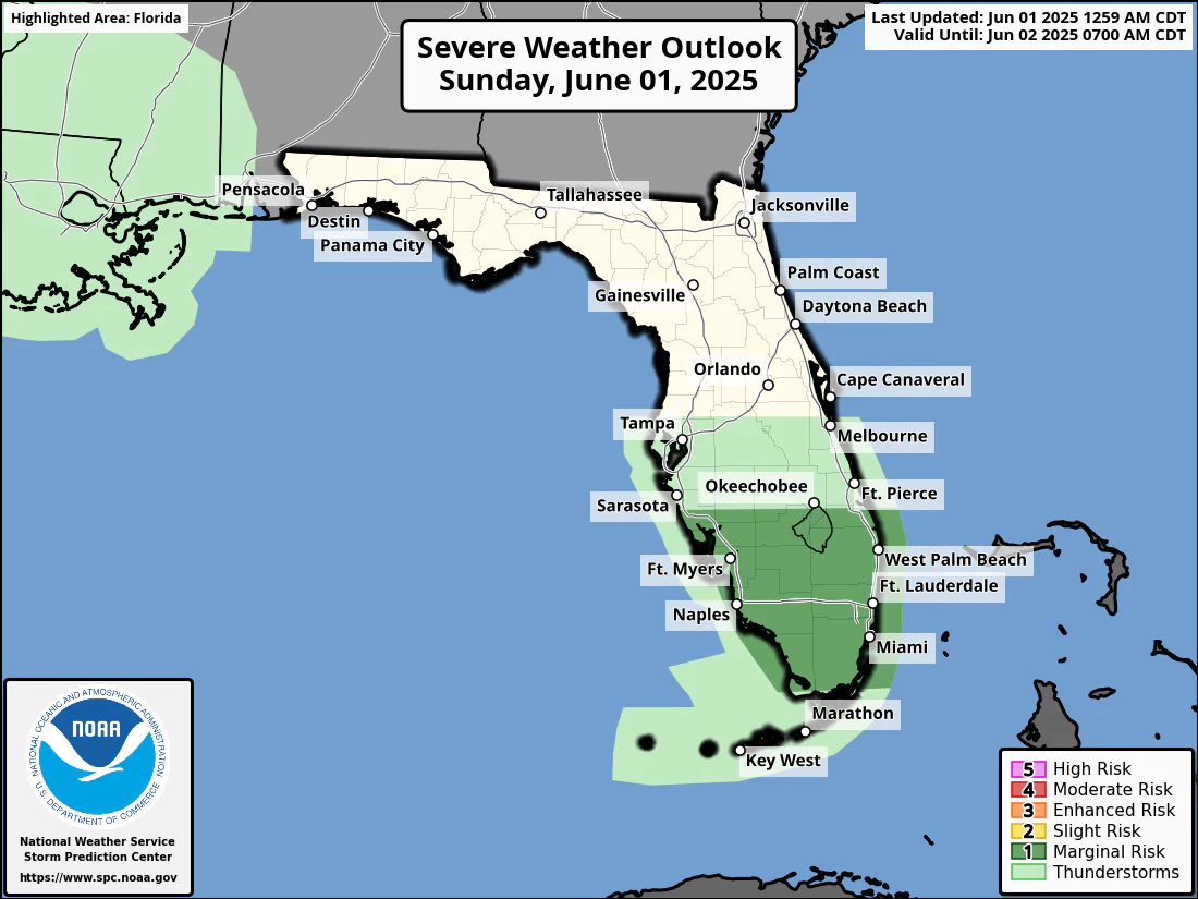 Severe Thunderstorms, Heavy Rainfall For Tampa Bay, Southwest Florida