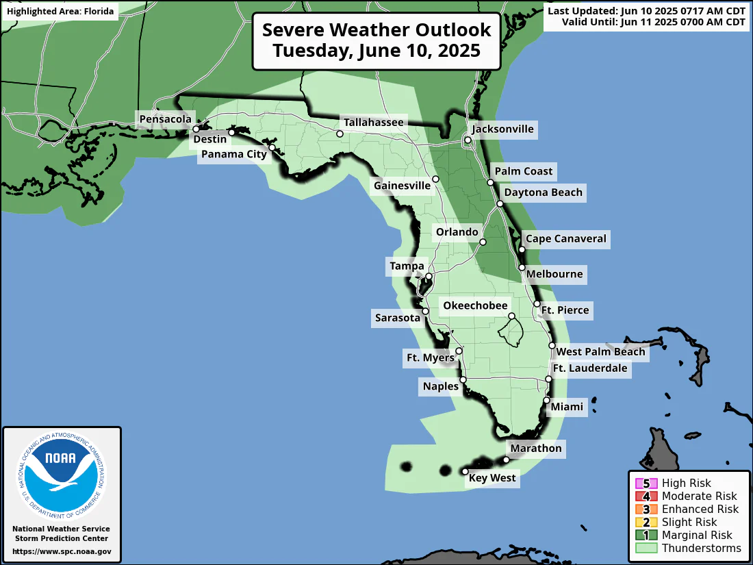 Severe Thunderstorms, Hail, Gusty Winds For Central Florida