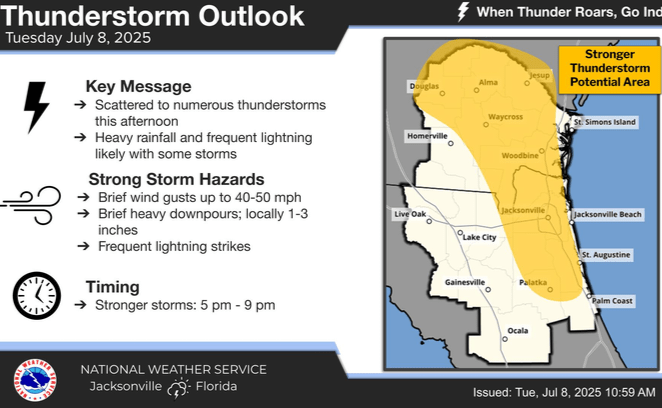 Thunderstorms, Flooding For North Florida