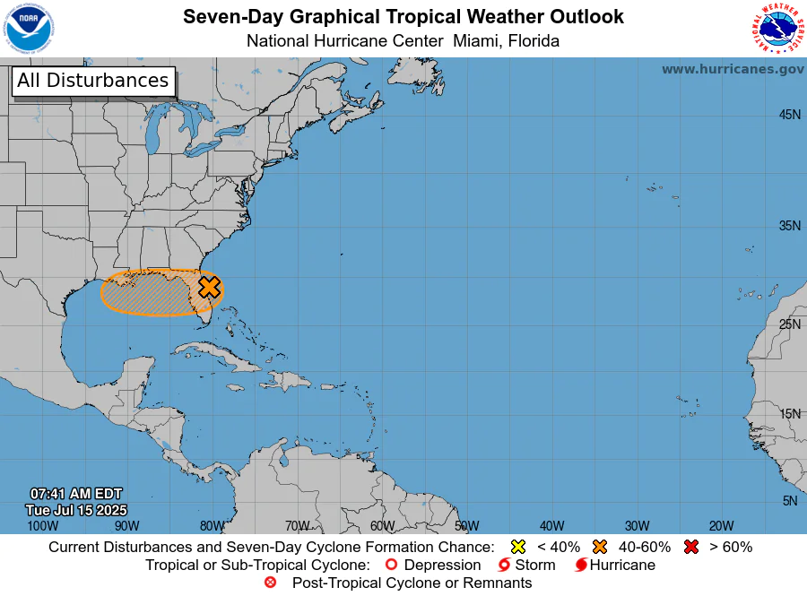 NOAA: Invest 93L Projected Path Over Florida, Spaghetti Models