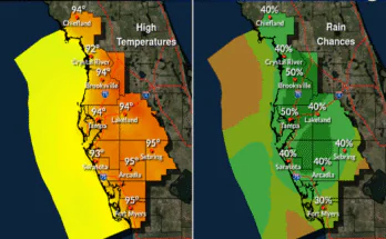 Thunderstorms, Triple Digit Heat Index For Tampa Bay, Southwest Florida