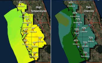 Excessive Rainfall, Flood Risk for Tampa Bay, Southwest Florida
