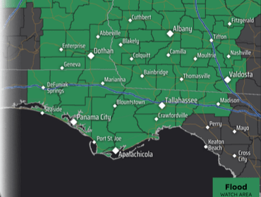 National Weather Service Tallahassee Flood Watch for the Florida Panhandle