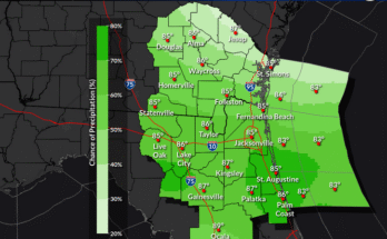 Severe Thunderstorm, Tornado Risk For North Florida