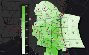 Thunderstorms, Heat Advisory For North Florida