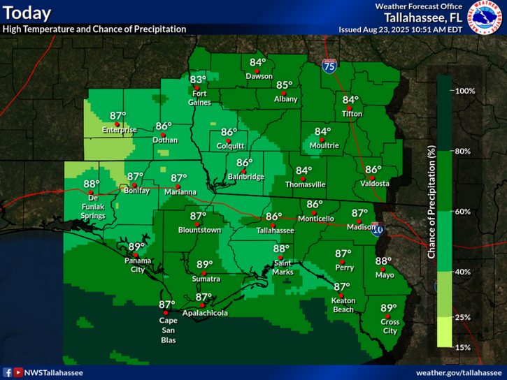 Heavy Rain, Flood Risk For Florida Panhandle and Big Bend