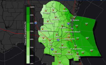 Heavy Rain, Flood Risk For North Florida