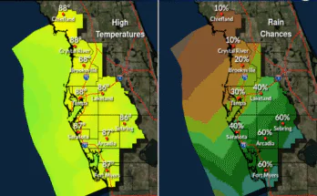Thunderstorms for Southwest Florida, Tampa Bay