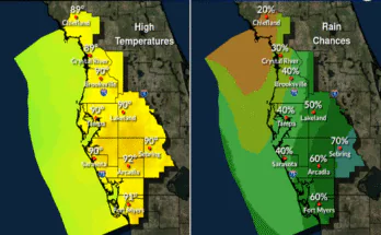 Afternoon Thunderstorms for Tampa Bay, Southwest Florida