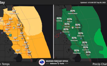 Thunderstorms, Flood Risk for Tampa Bay, Southwest Florida