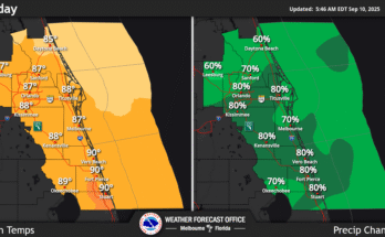 Excessive Rainfall Risk, Thunderstorms For Central Florida
