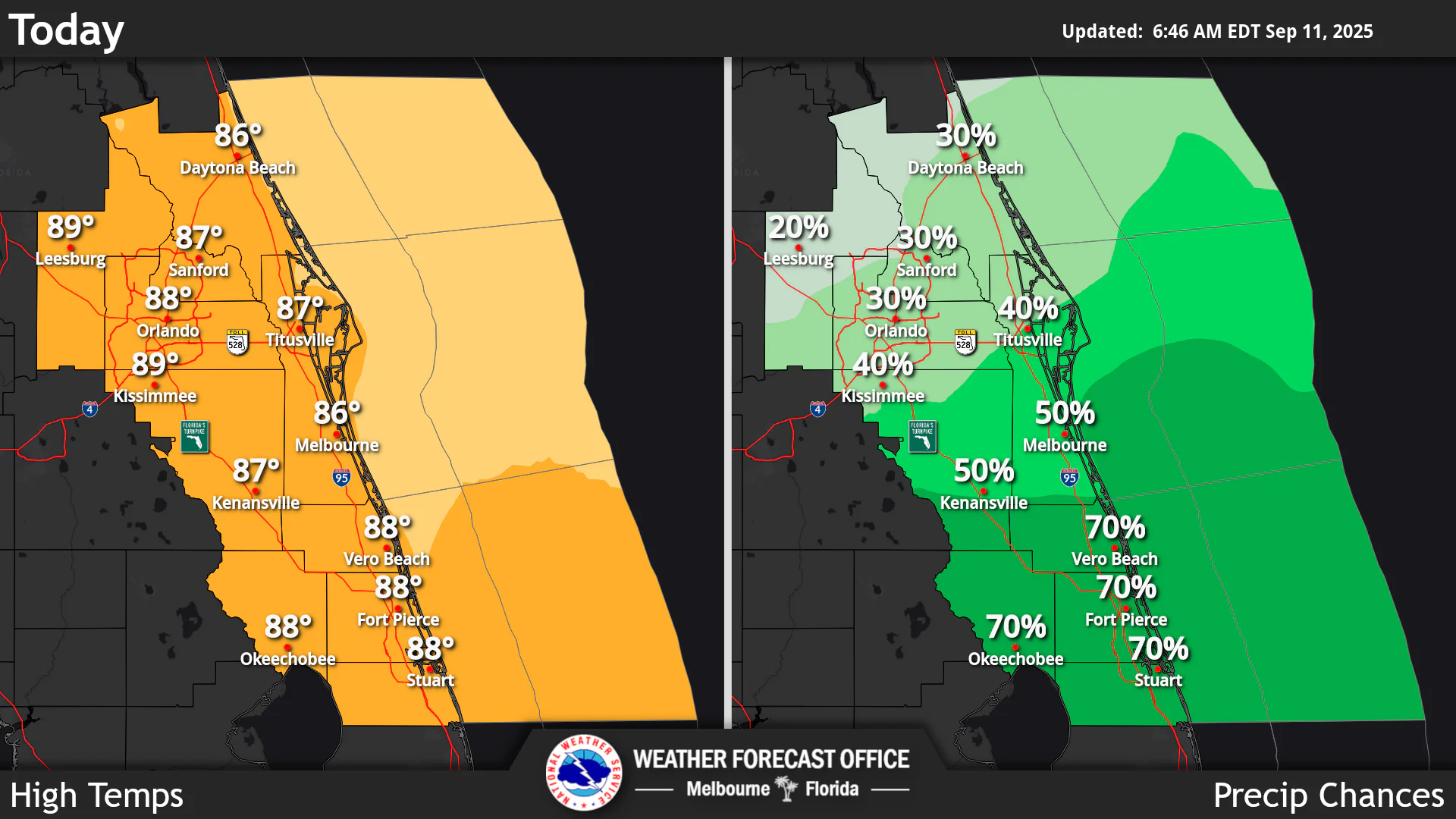 Excessive Rainfall Risk For Central Florida