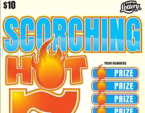 Florida Lottery SCORCHING HOT 7S Scratch-Off game