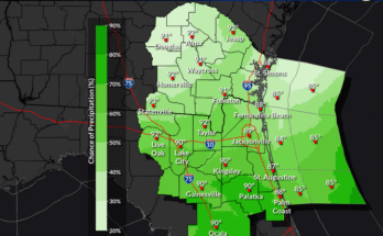 Heavy Rain, Flood Risk For North Florida