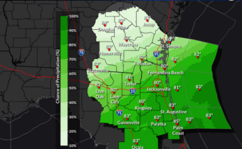 Heavy Rain, Thunderstorms For North Florida