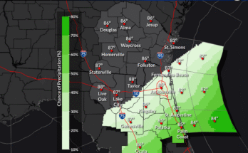 Heavy Rain, Thunderstorms For North Florida